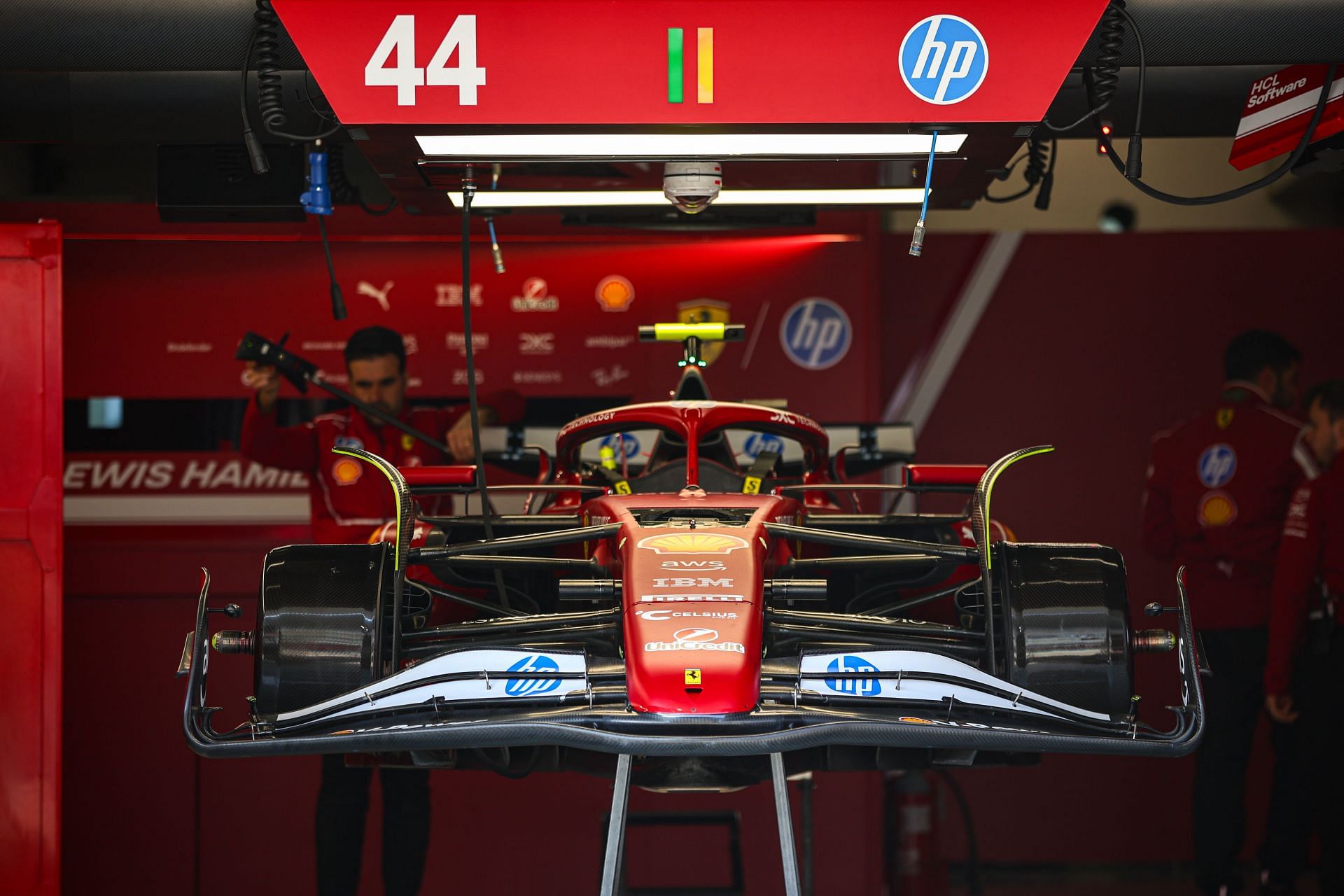 Lewis Hamilton's SF-25, ahead of the F1 Grand Prix of China at Shanghai. Source: Getty
